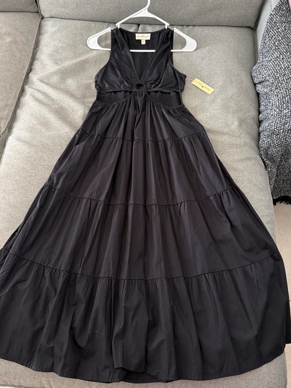 Derek Heart Black Sleeveless Tiered Maxi Dress